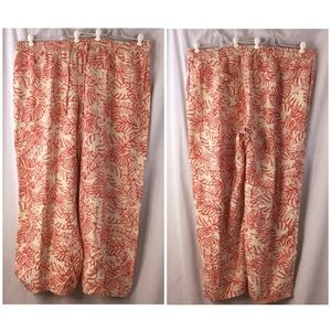 Lane Bryant Linen Blend Wide Leg Pants 26/28